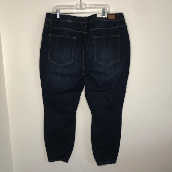 Judy Blue Dark Denim Mid-Rise Skinny Jeggings Size 24W - Picture 2 of 7